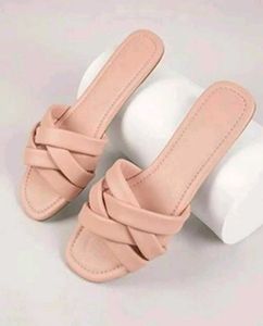 Pink Crisscross Sandals