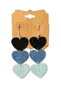 Denim Dragonfly Earrings🪶
