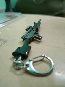 Metallic Gun Keyring