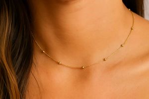 Gold Beaded Necklace