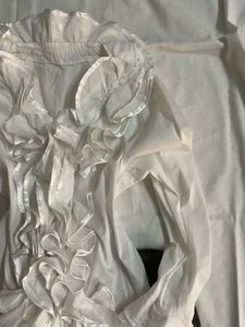 White Rufflecore Fitted Shirt🧚