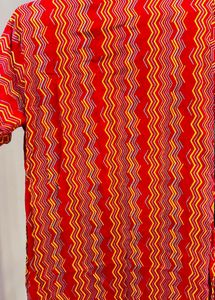 Red Geometric Print Kurta