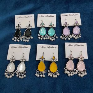 Boho Chic Drop Earrings - Colorful Set