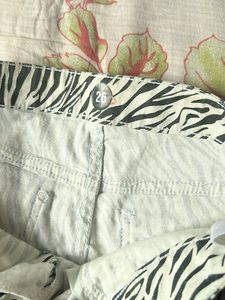 Black And White Animal Print Shorts