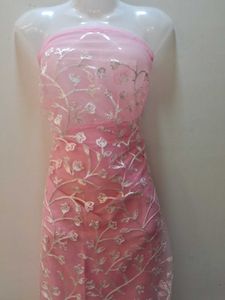 Pink Embroidered Dress Material