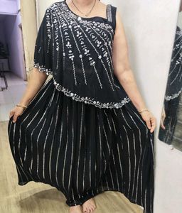 Designer Black &amp; Silver Embellished Set