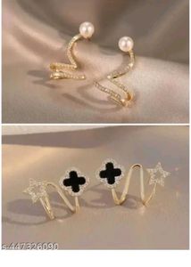 Pearl &amp; Crystal Ear Cuff Set