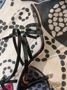 Black Strappy Pencil Heels Stellitoes