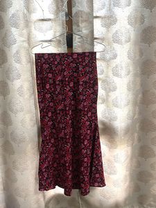 Floral Print Maxi Skirt