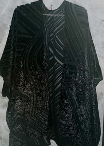 Chic Black Velvet Shrug | Free Size |Trendy