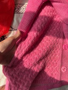 Pink Knit Cardigan