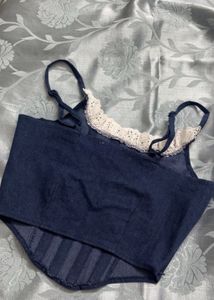 Corset Denim Lace Top