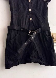 Black Studded Mini Dress