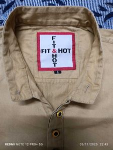 Stylish Khaki Shirt, have some clr fade