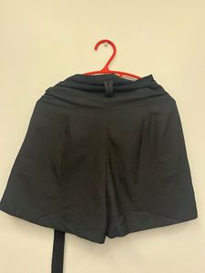 Black Belted High-Waisted Shorts