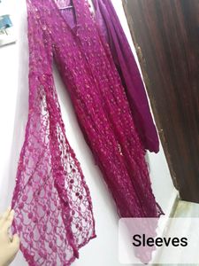 Dark Pink Heavy Net (Jacket style)
