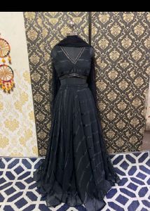 Black Embellished Lehenga Choli Set