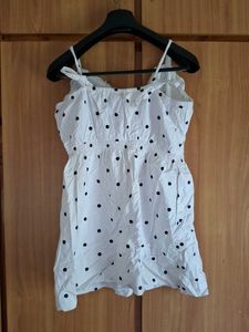 Polka Dot White Tank Top