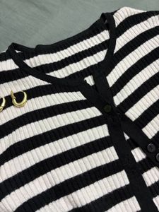 Striped Knit Cardigan