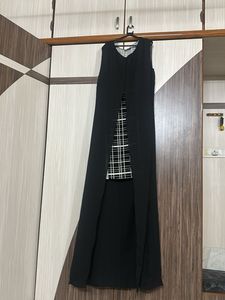 Women High Low Blck Midi Dress