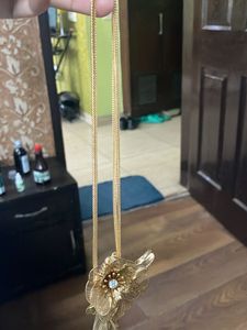 Gold Floral Statement Necklace