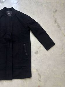 Black Wool Blend Coat