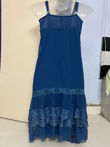Navy Blue Fit Flared One Piece