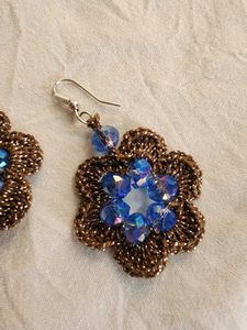 Crochet Crystal Earrings