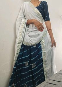 Elegant Leheriya(Lehenga) Dress with Mirror Detail