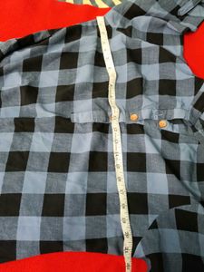 Checked Blue Kurta