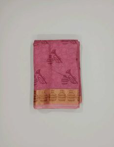 Printed Pink Saree
