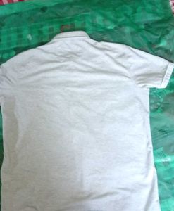 White Patterned Button-Down Shirt