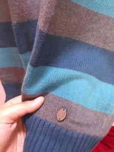 Striped V-Neck Sweater