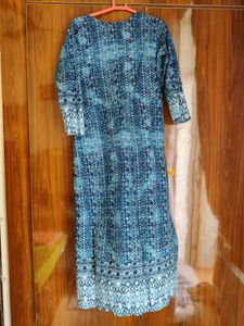 Blue Printed Anarkali Kurta