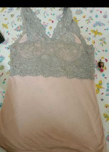 Lace Detail Cami Top savana/ mango