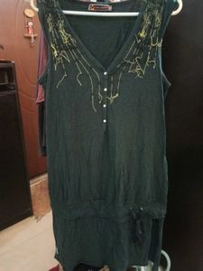 Vintage Embellished Sleeveless Dress