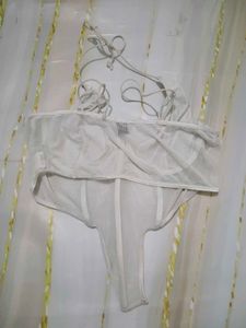 (915)Sheer Corset Bodysuit