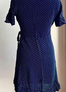 My fav 💙blue dress Cute soft cotton Navy Wrap