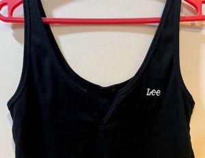 Black V-neck Tank Top