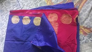 Navu Blue And Pink Combo Saree