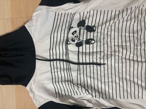 Panda Hoodie Crop Top