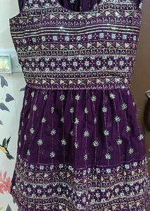 NEW Elegant Purple peplum lehenga S to.L size