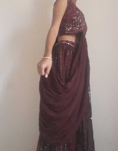INDO WEASTERN PLEATED SKIRT AND CROP TOP