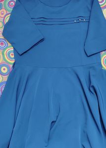 Teal A-Line Dress
