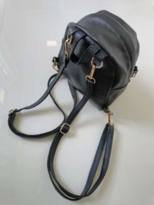 Solid Black Mini Backpack