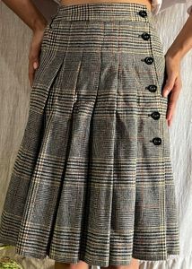 Plaid Pleated Skirt
