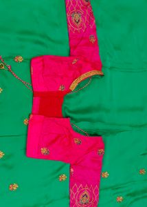 Sea  green colour saree
