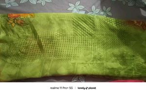 Parrot Green Saree