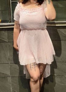 Pink High-Low Dress