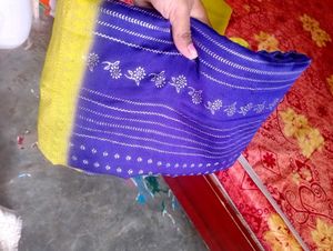 beautiful combination colour Saree